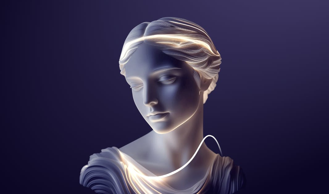 Jasmina Denner interactive storytelling website showcasing connected lines and flowing transitions representing past, present, and future