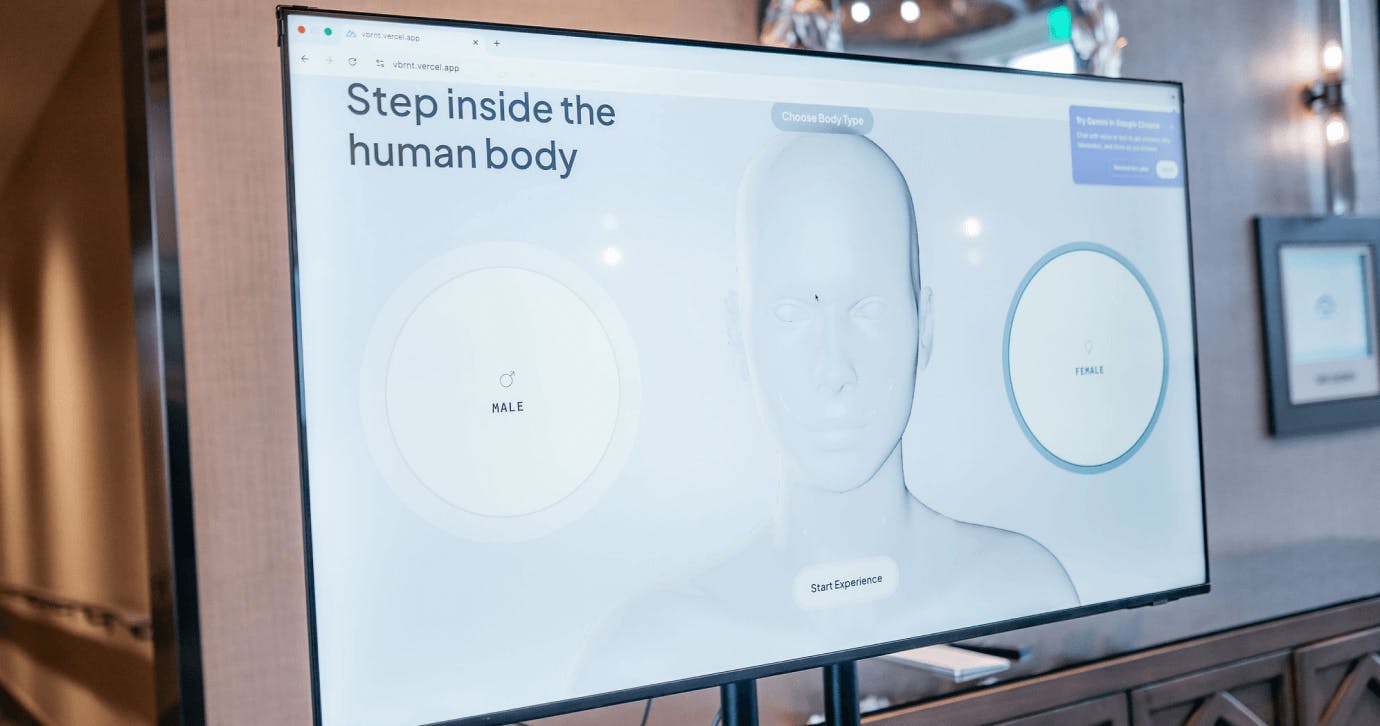 Gamified discovery experience with interactive hotspots for engaging wellness education