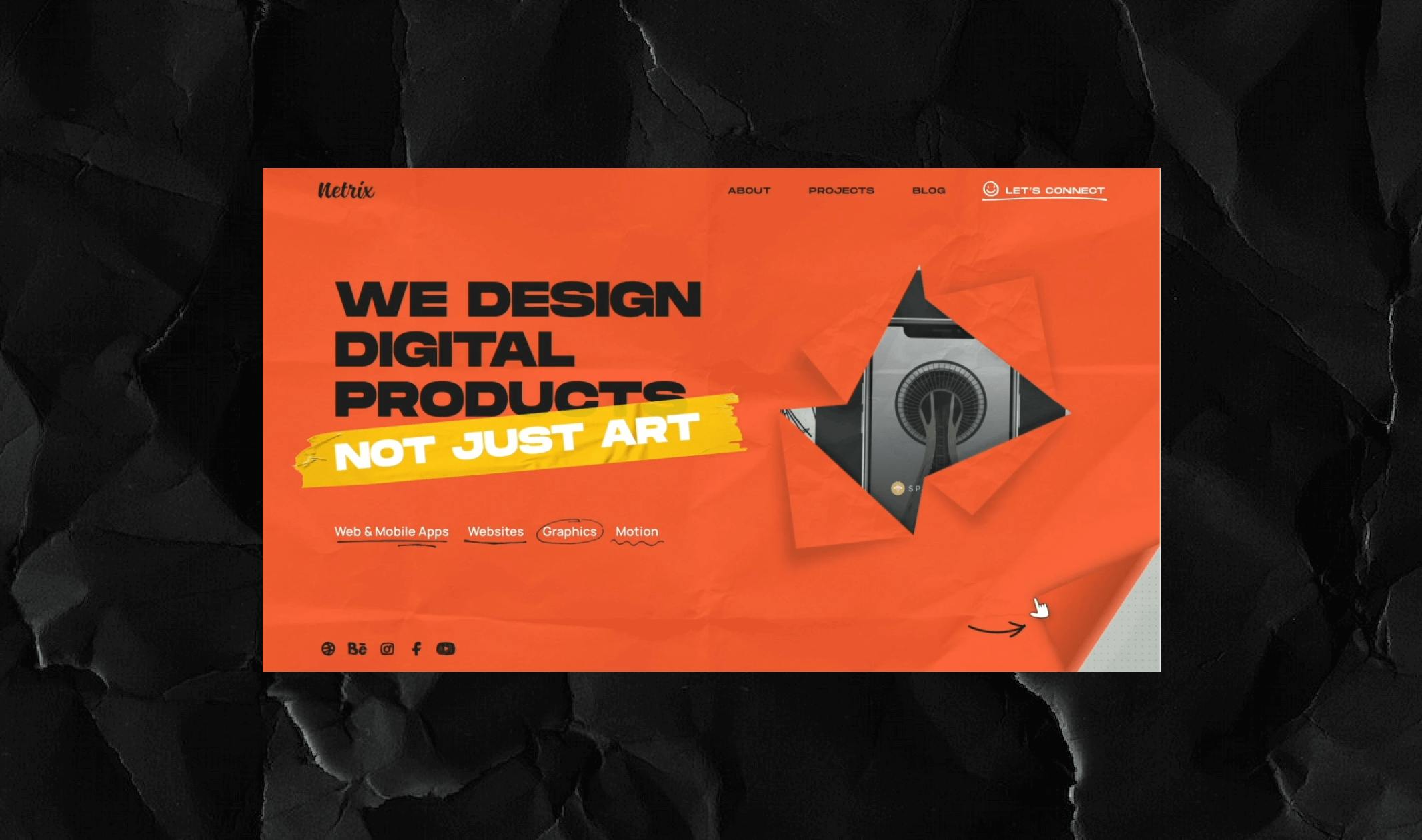 Corporate website design for interactive storytelling and branding